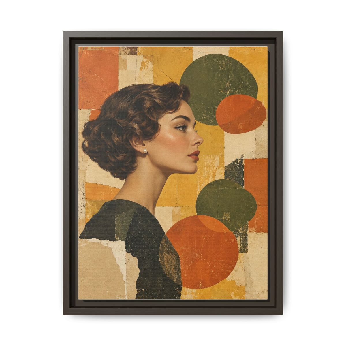 Saffron Thought · Framed Canvas