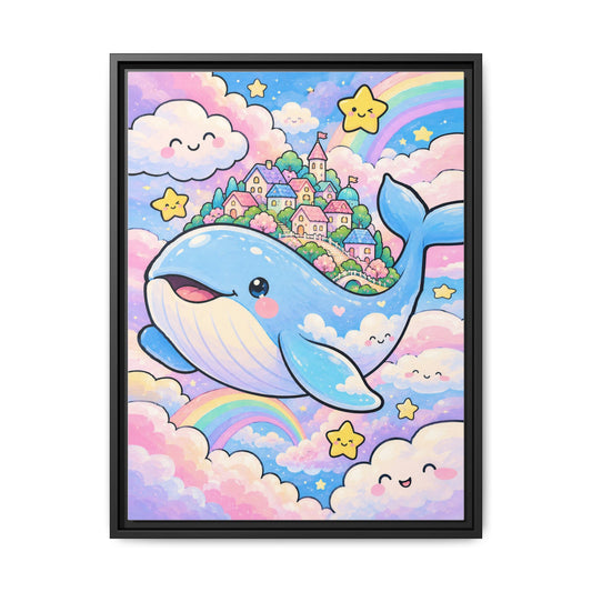 Sweet Dreams Whale · Framed Canvas