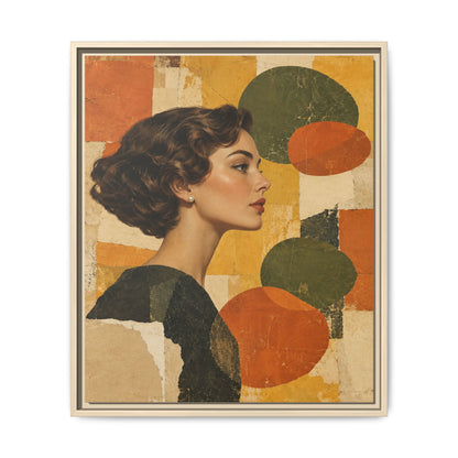 Saffron Thought · Framed Canvas