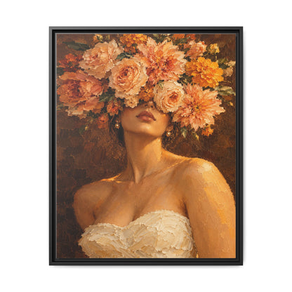 Golden Hour Bloom · Framed Canvas