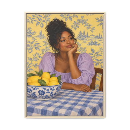 Lemons on the Table · Framed Canvas