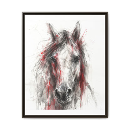 Scarlet Equus · Framed Canvas