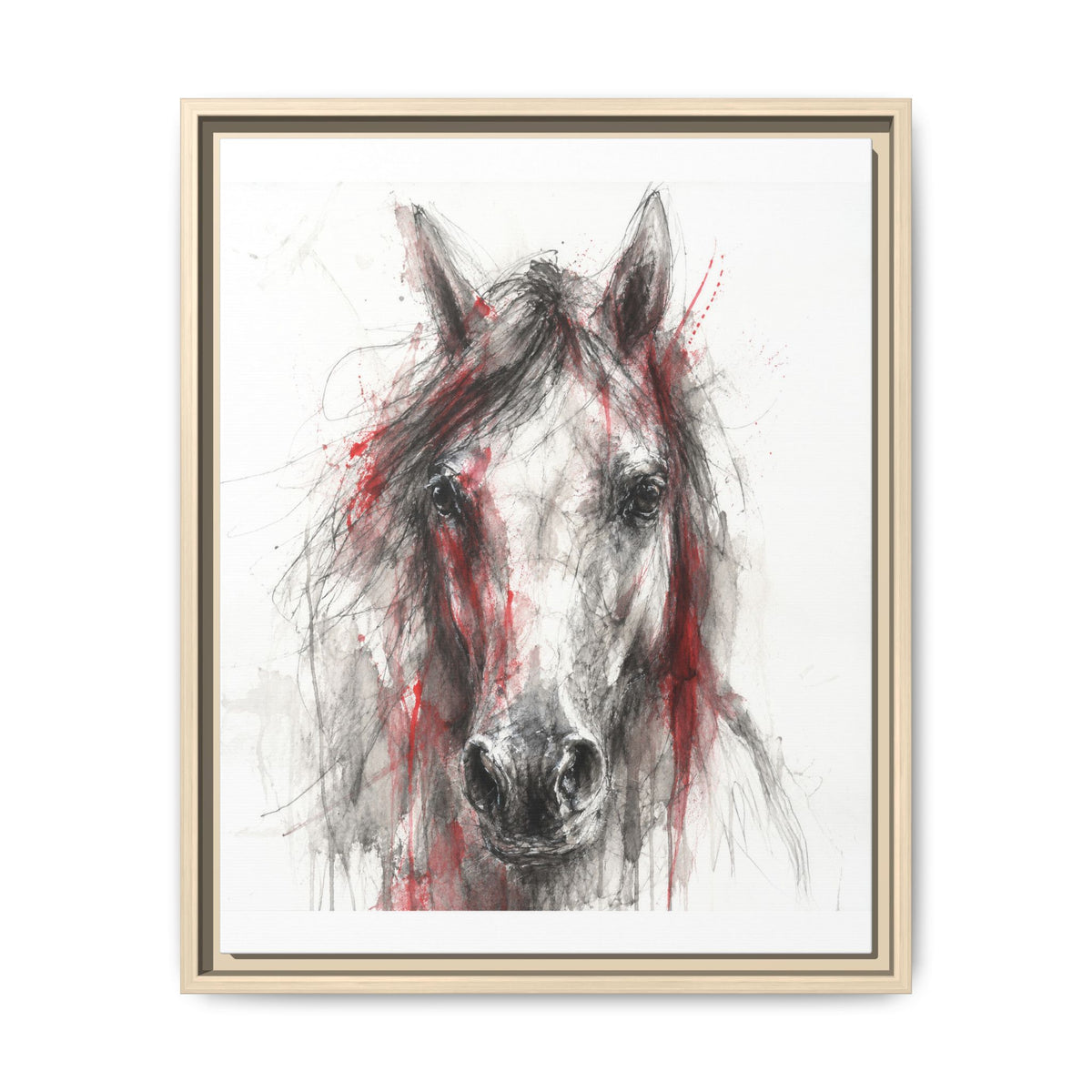 Scarlet Equus · Framed Canvas