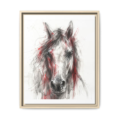 Scarlet Equus · Framed Canvas