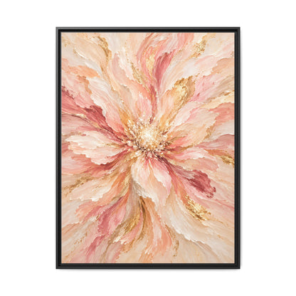 Blush Bloom · Framed Canvas