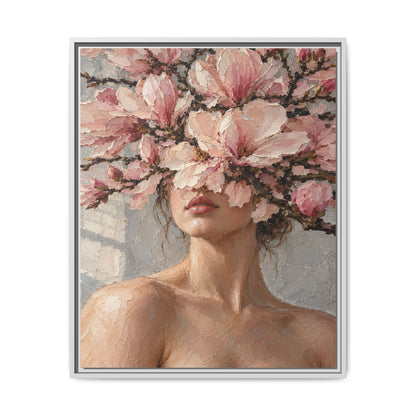 Magnolia Silence · Framed Canvas