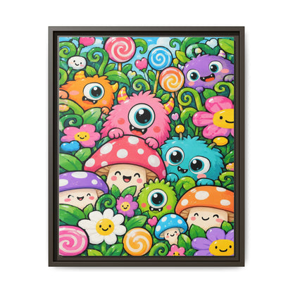 Monster Garden · Framed Canvas
