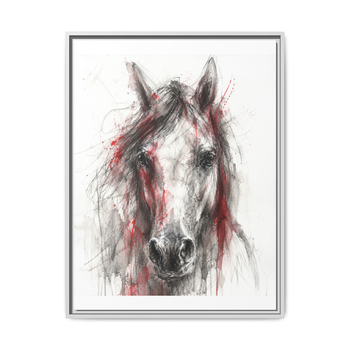 Scarlet Equus · Framed Canvas