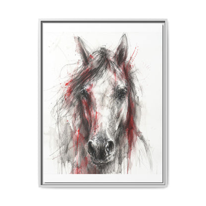Scarlet Equus · Framed Canvas