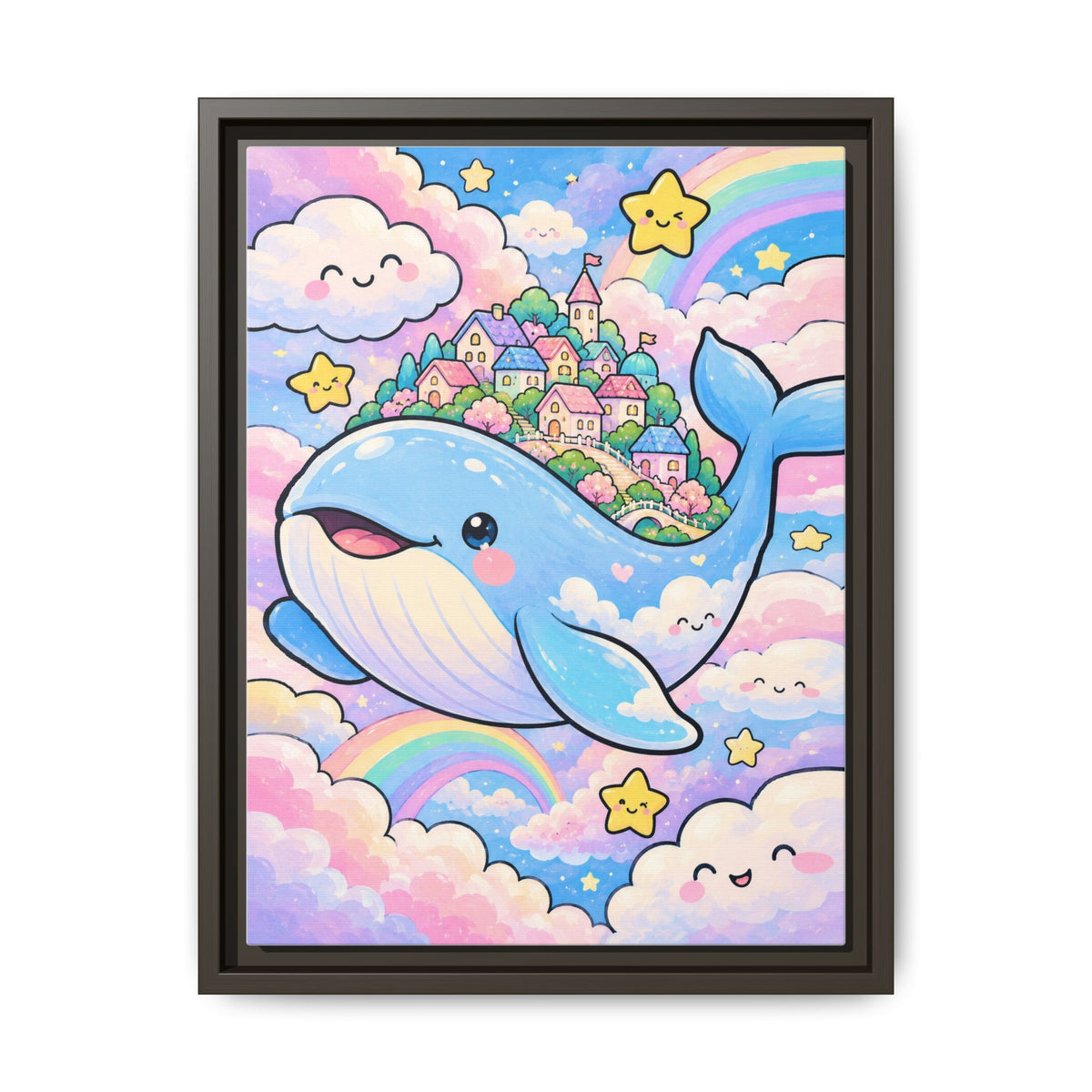 Sweet Dreams Whale · Framed Canvas