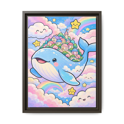 Sweet Dreams Whale · Framed Canvas