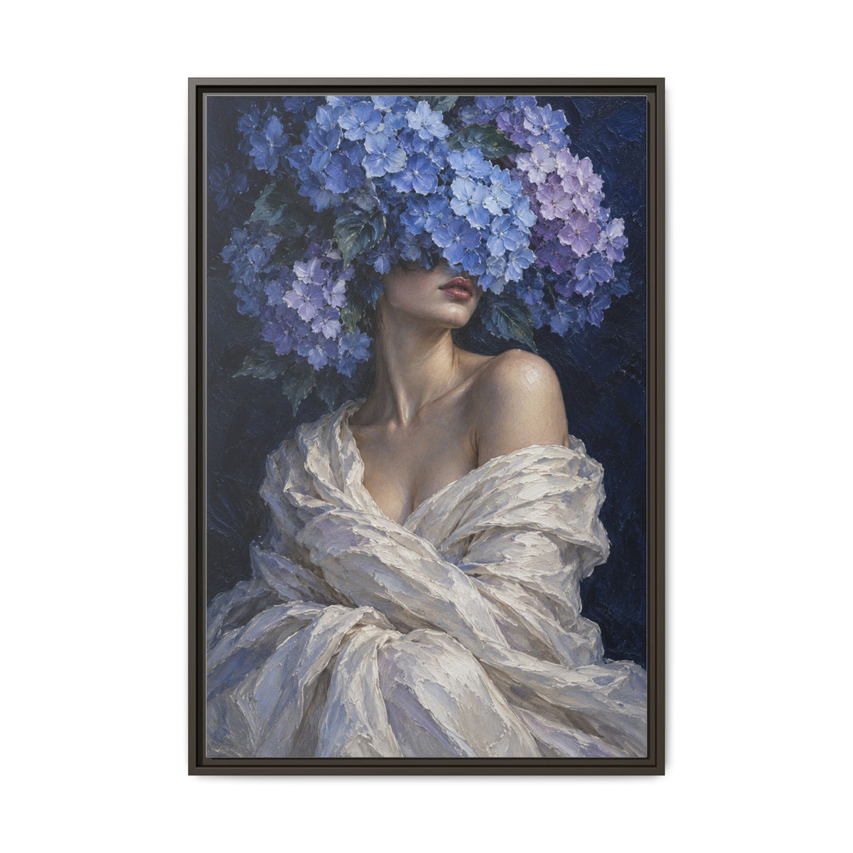 Hydrangea Blue · Framed Canvas