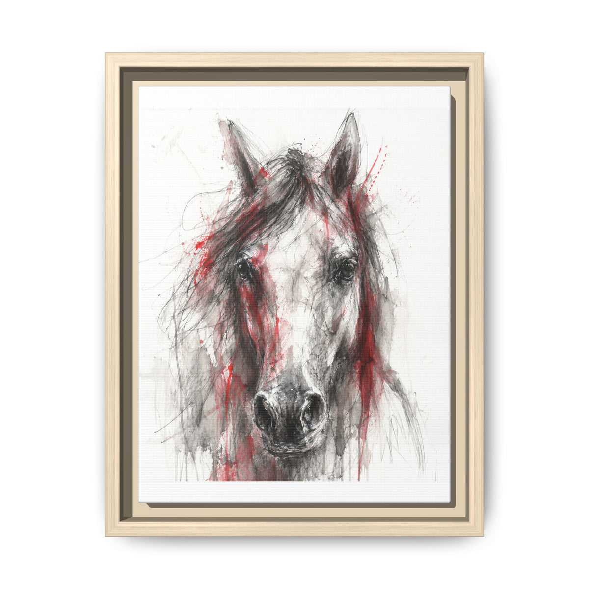 Scarlet Equus · Framed Canvas