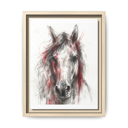 Scarlet Equus · Framed Canvas