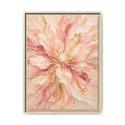 Blush Bloom · Framed Canvas