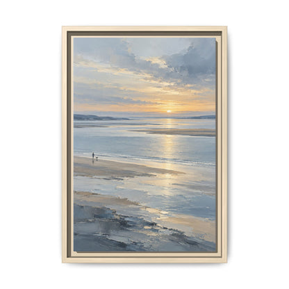 Silver Estuary · Framed Canvas