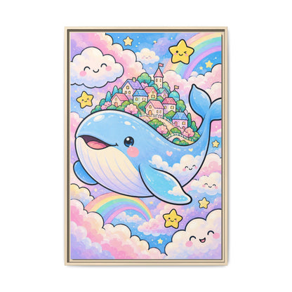 Sweet Dreams Whale · Framed Canvas