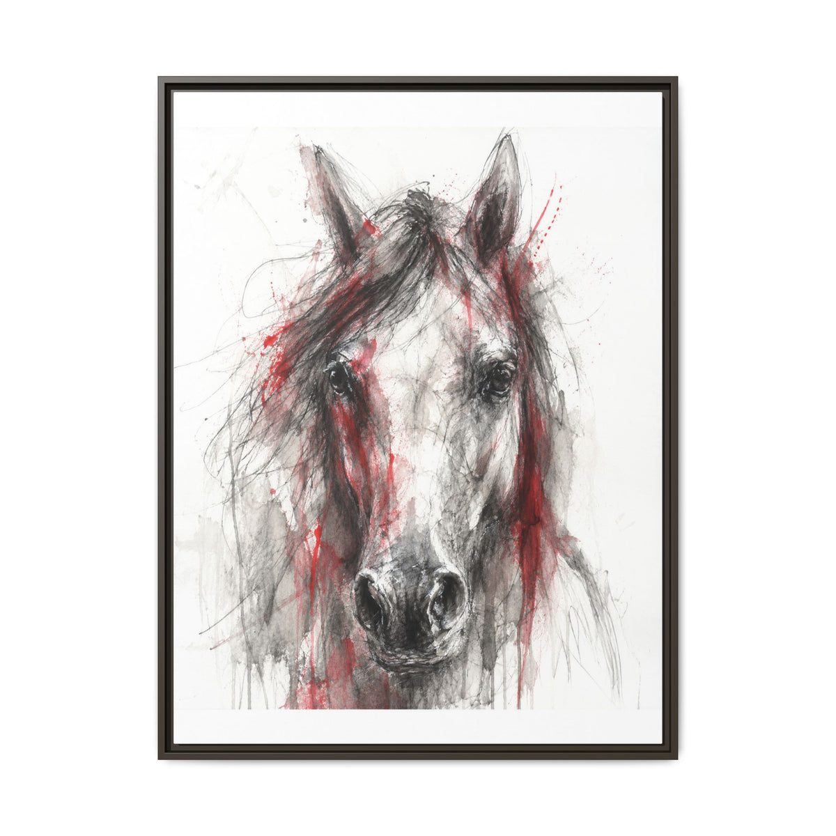 Scarlet Equus · Framed Canvas