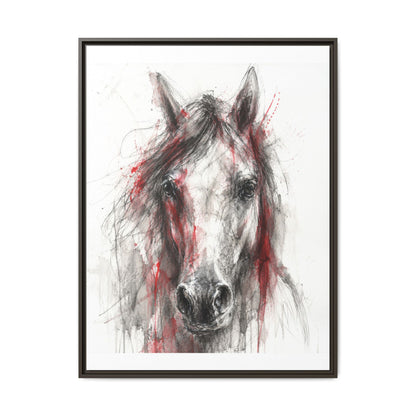 Scarlet Equus · Framed Canvas