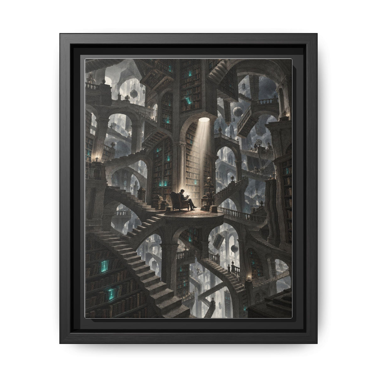 Bibliotheca Infinita · Framed Canvas