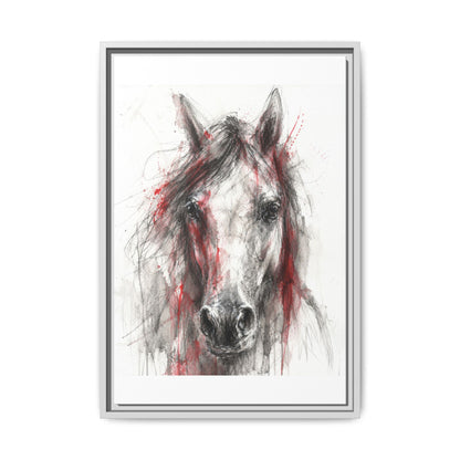 Scarlet Equus · Framed Canvas