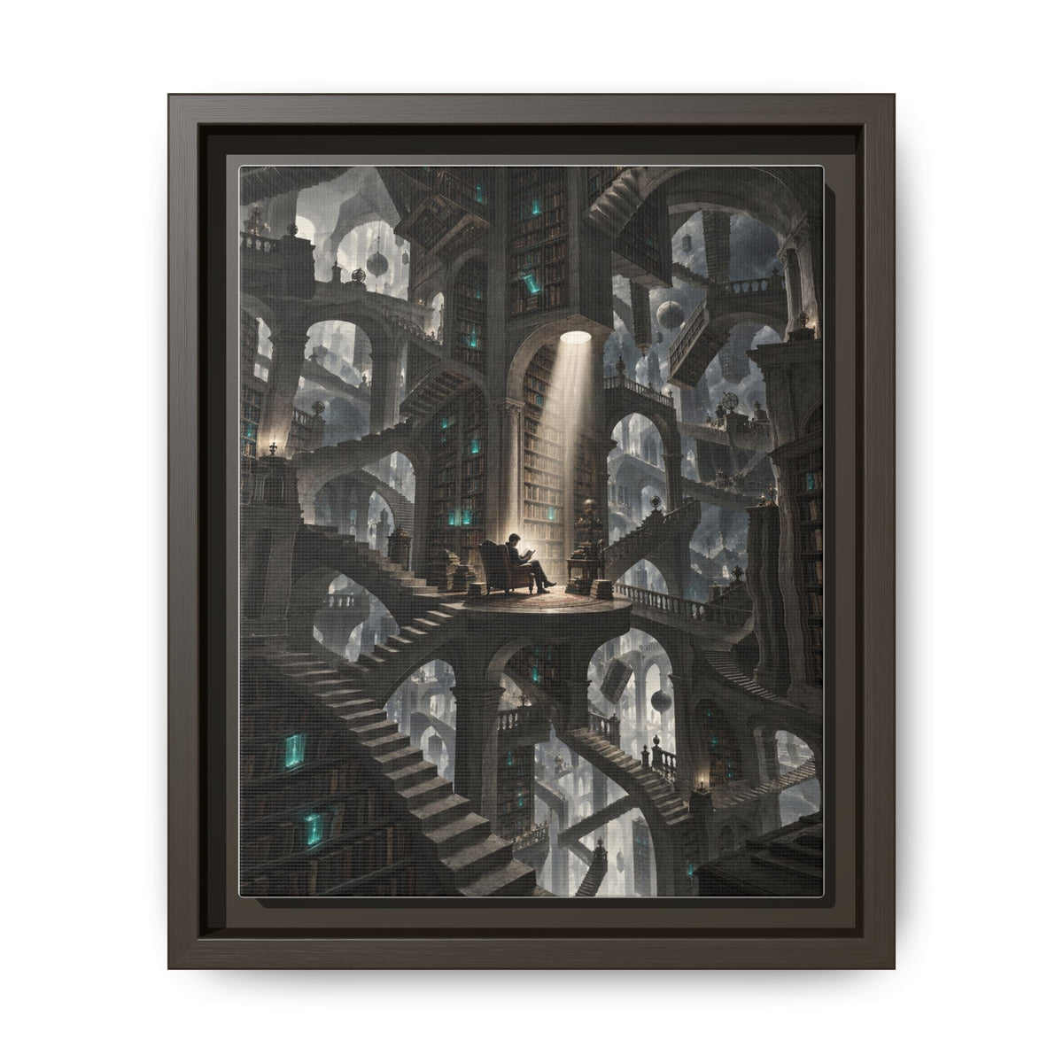 Bibliotheca Infinita · Framed Canvas
