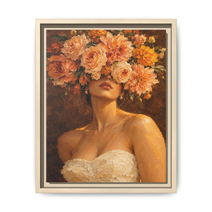 Golden Hour Bloom · Framed Canvas