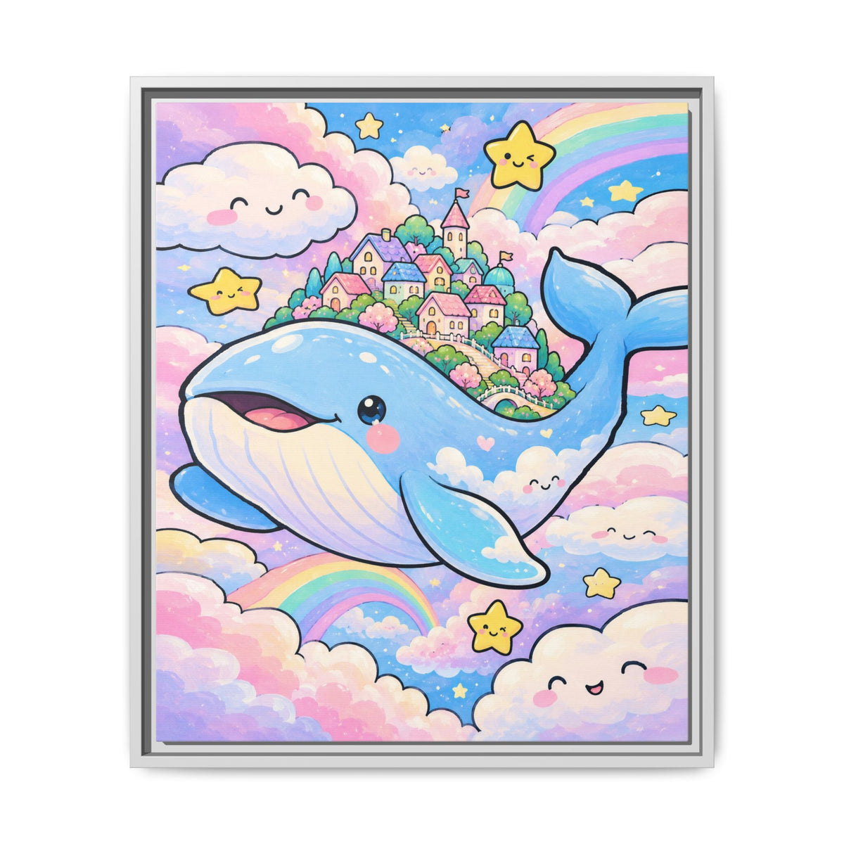 Sweet Dreams Whale · Framed Canvas
