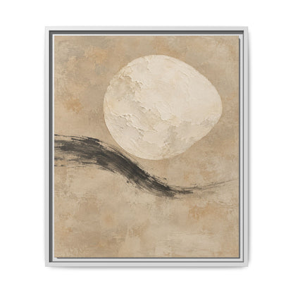Linen Moon · Framed Canvas
