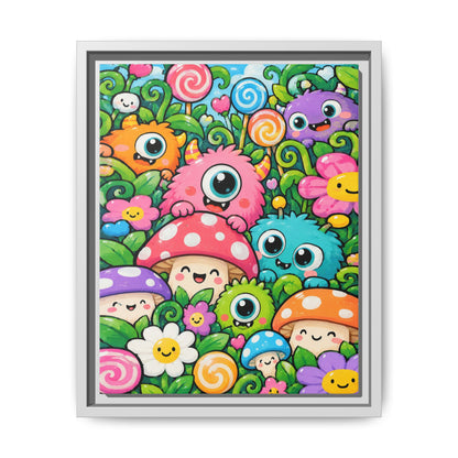 Monster Garden · Framed Canvas