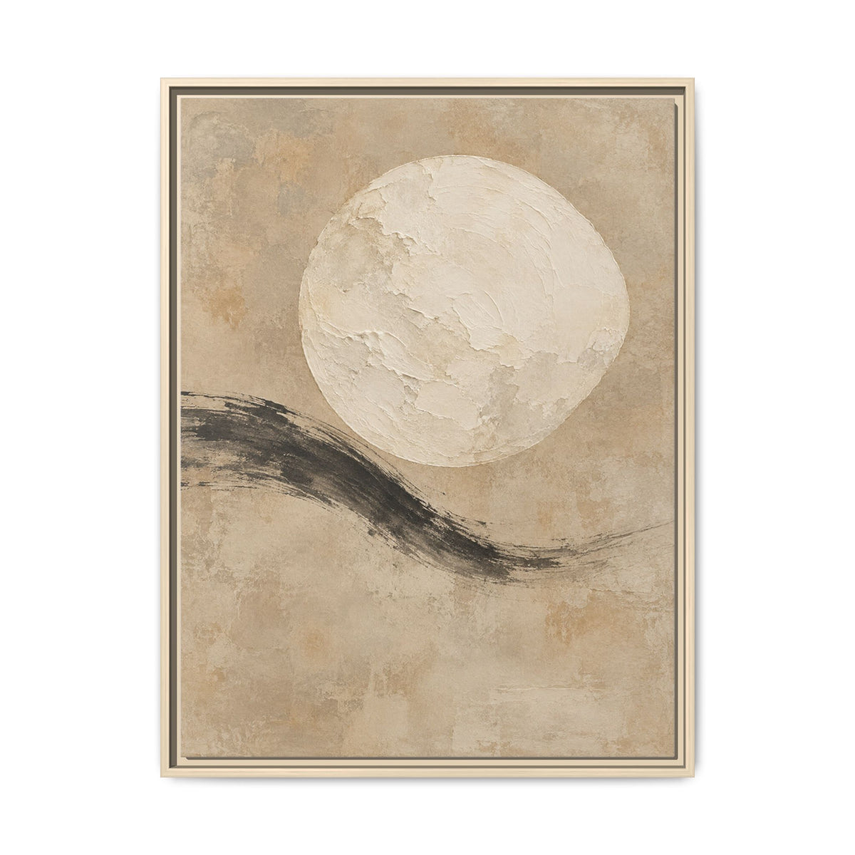 Linen Moon · Framed Canvas