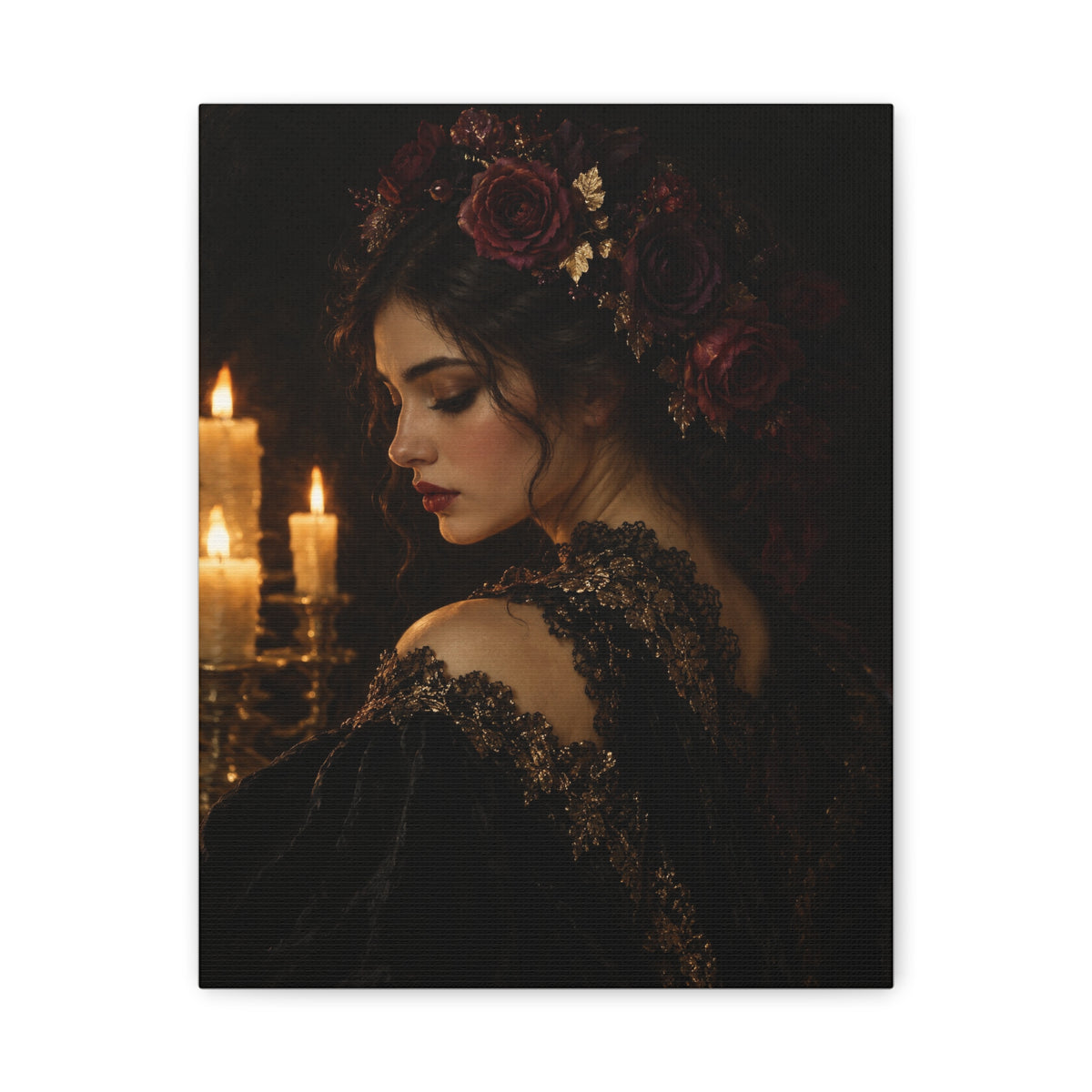 Rosa Notturna · Frameless Canvas