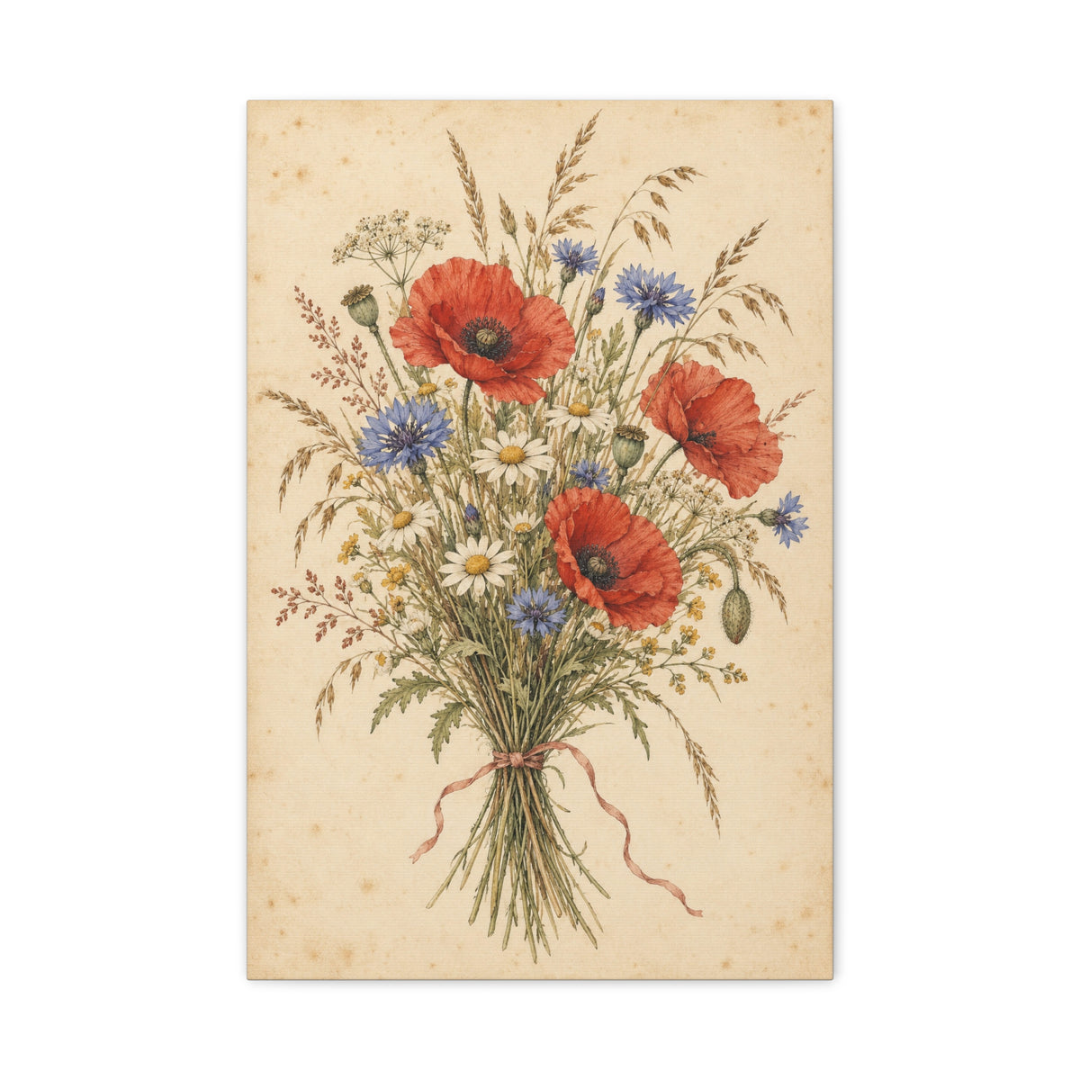 Wildflower Posy · Frameless Canvas