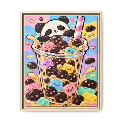 Bubble Tea Buddies · Framed Canvas