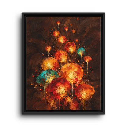 Lanternes du Soir · Framed Canvas