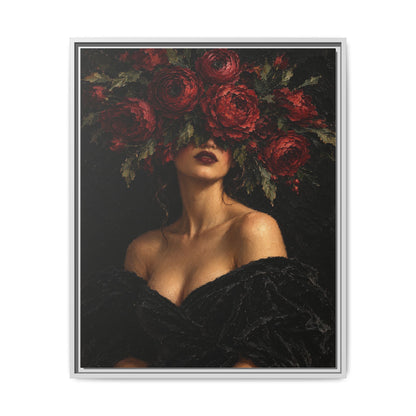 Crimson Reverie · Framed Canvas