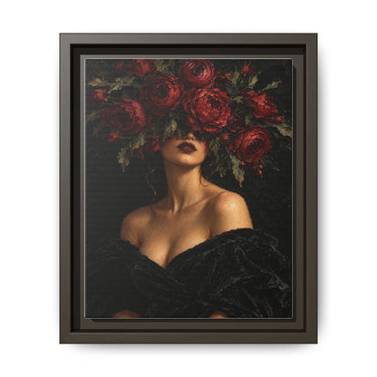 Crimson Reverie · Framed Canvas