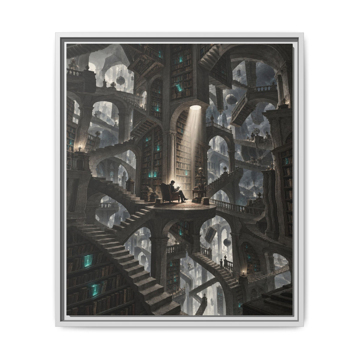 Bibliotheca Infinita · Framed Canvas