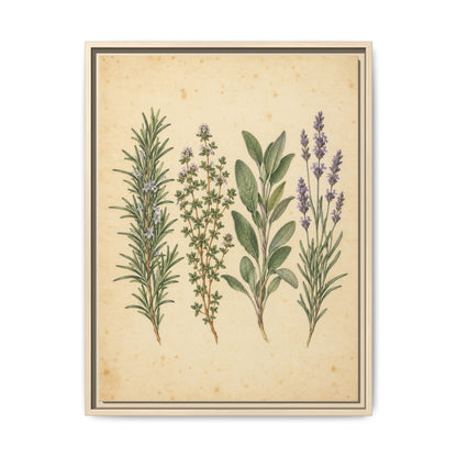 Herb Garden Study · Framed Canvas