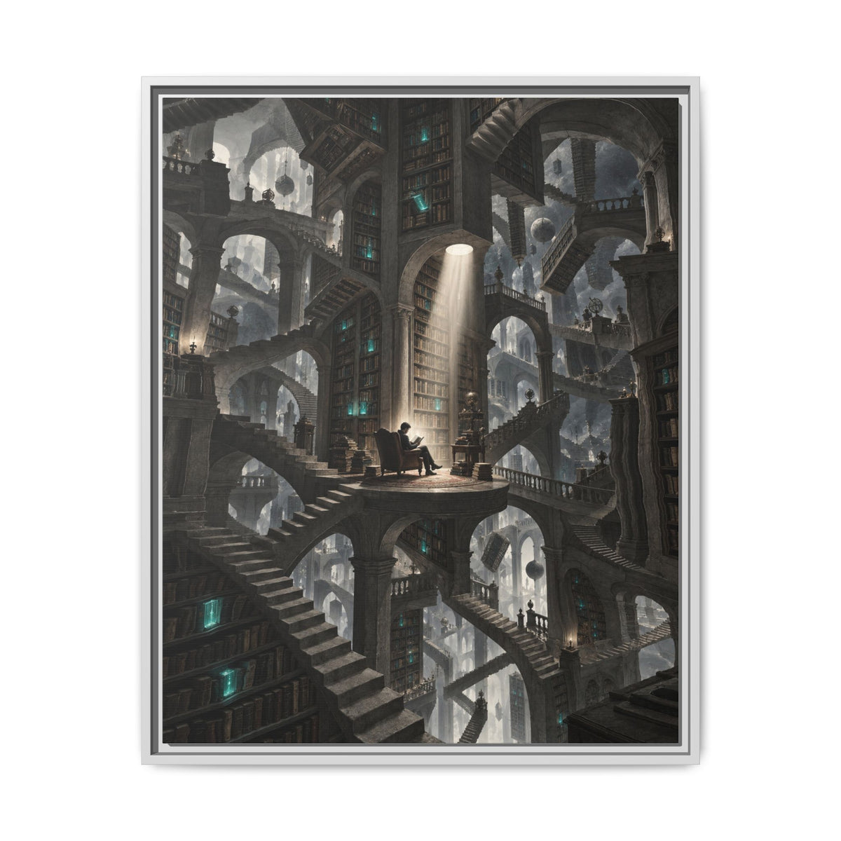 Bibliotheca Infinita · Framed Canvas