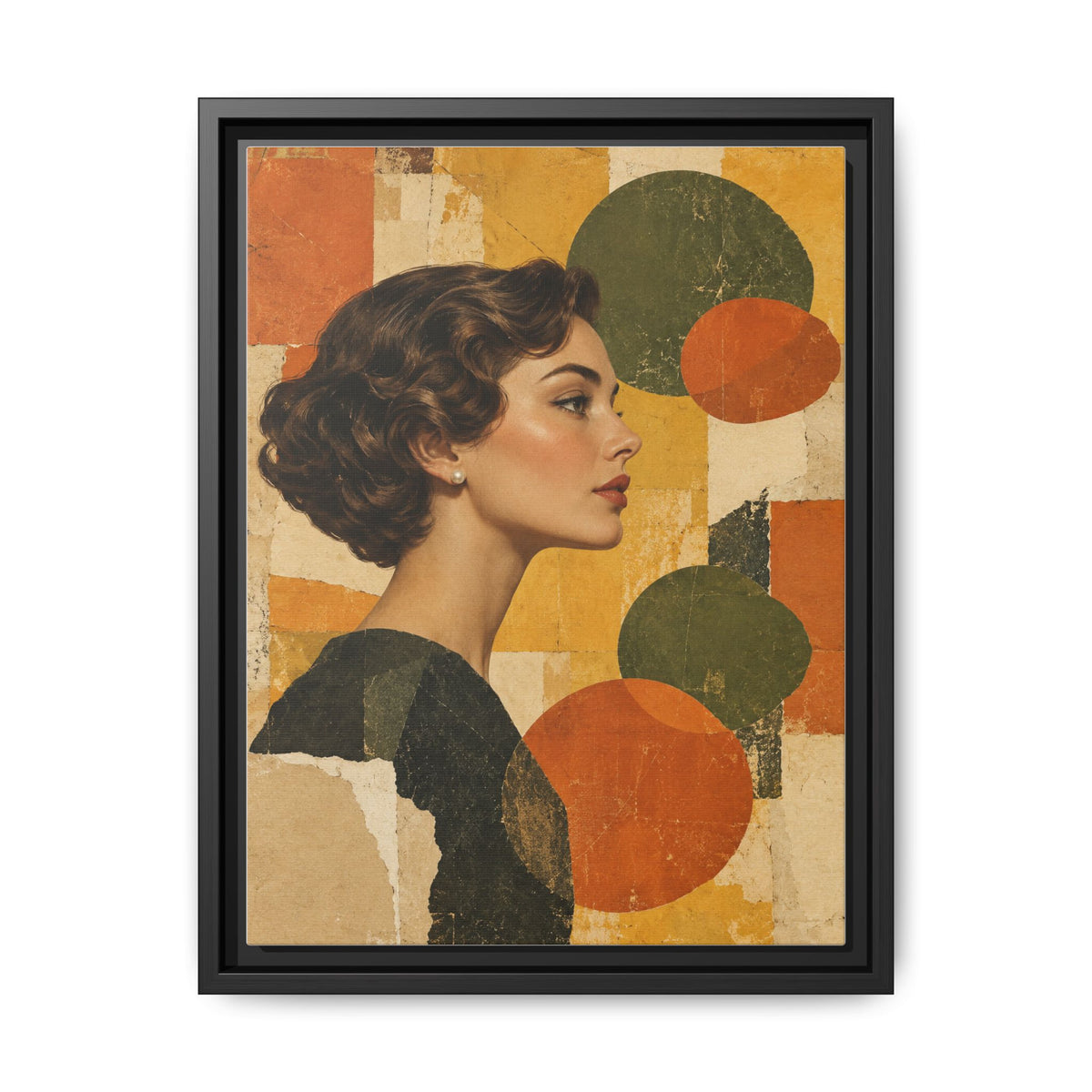 Saffron Thought · Framed Canvas