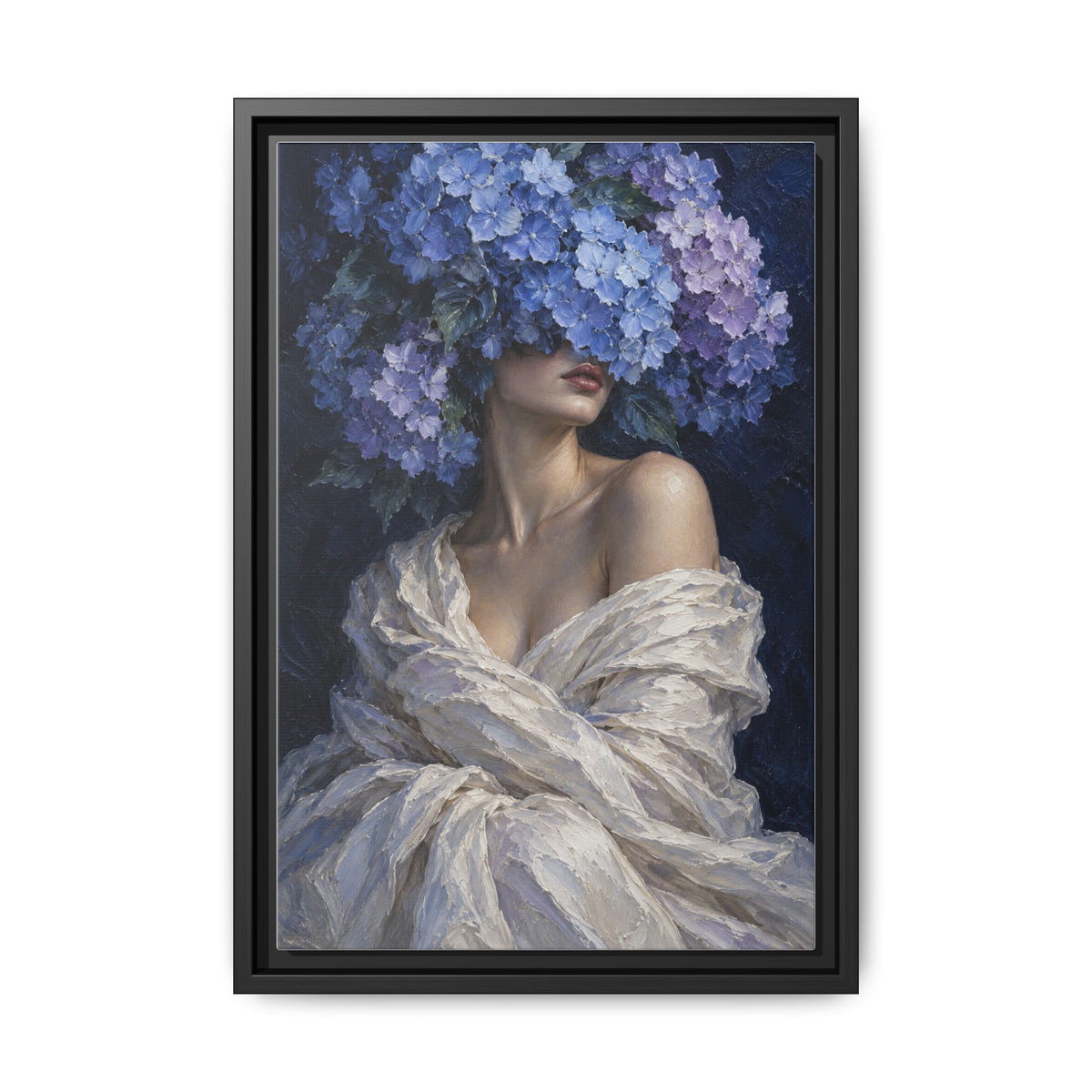 Hydrangea Blue · Framed Canvas