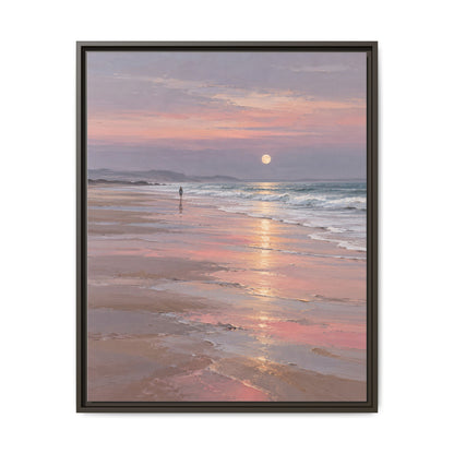 Silver Moon Tide · Framed Canvas