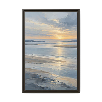 Silver Estuary · Framed Canvas