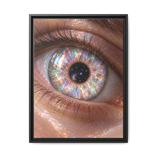 Opaline Iris · Framed Canvas