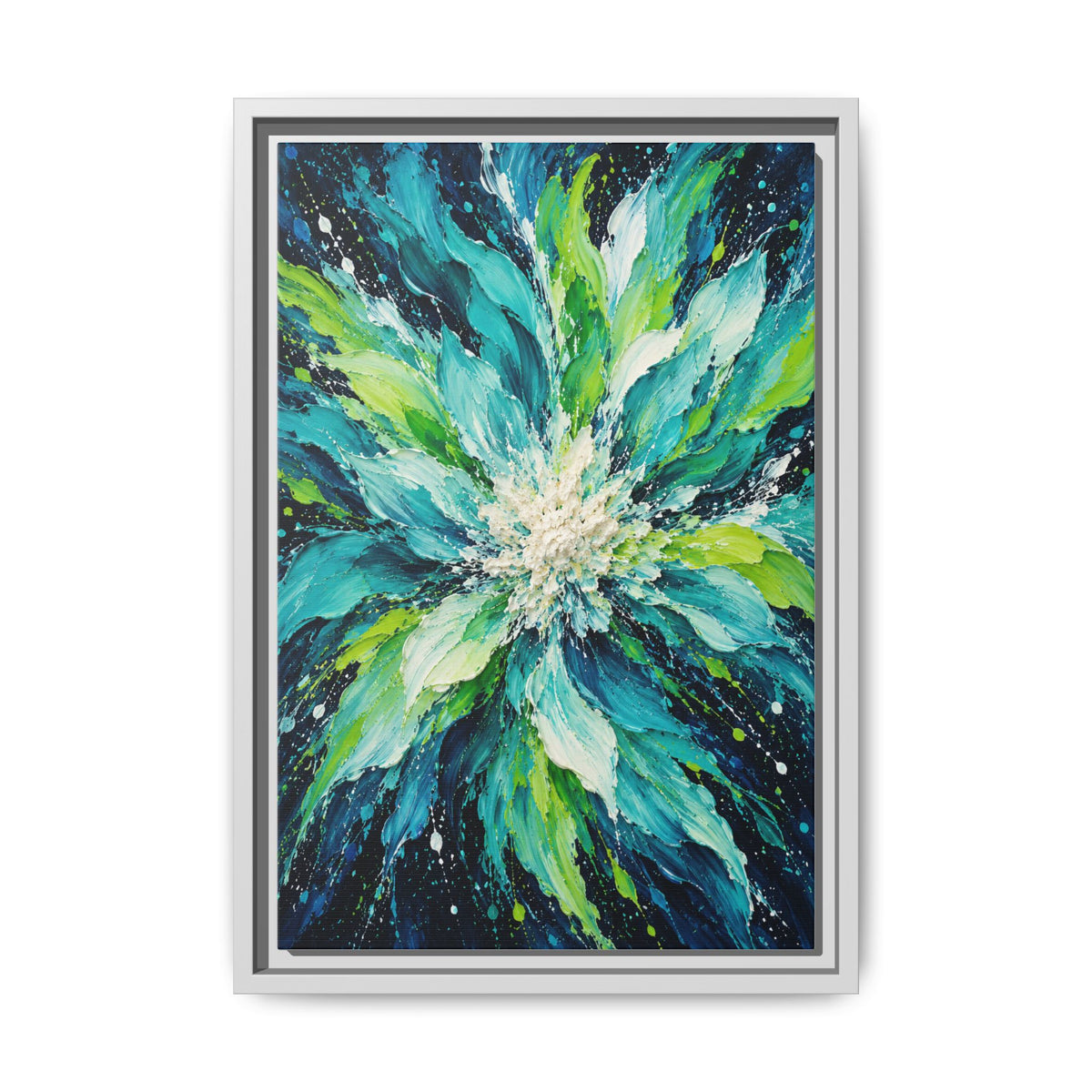 Lagoon Bloom · Framed Canvas