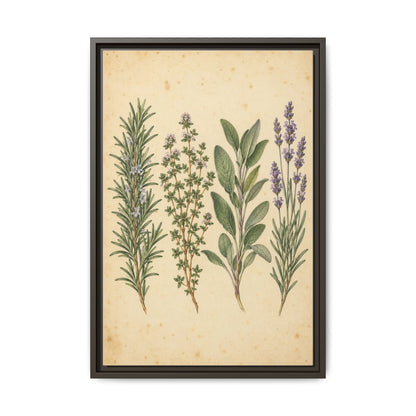 Herb Garden Study · Framed Canvas