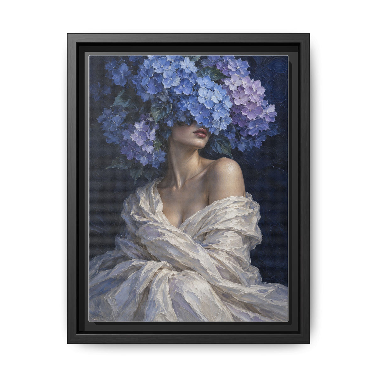 Hydrangea Blue · Framed Canvas