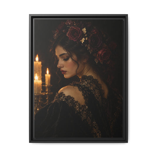 Rosa Notturna · Framed Canvas