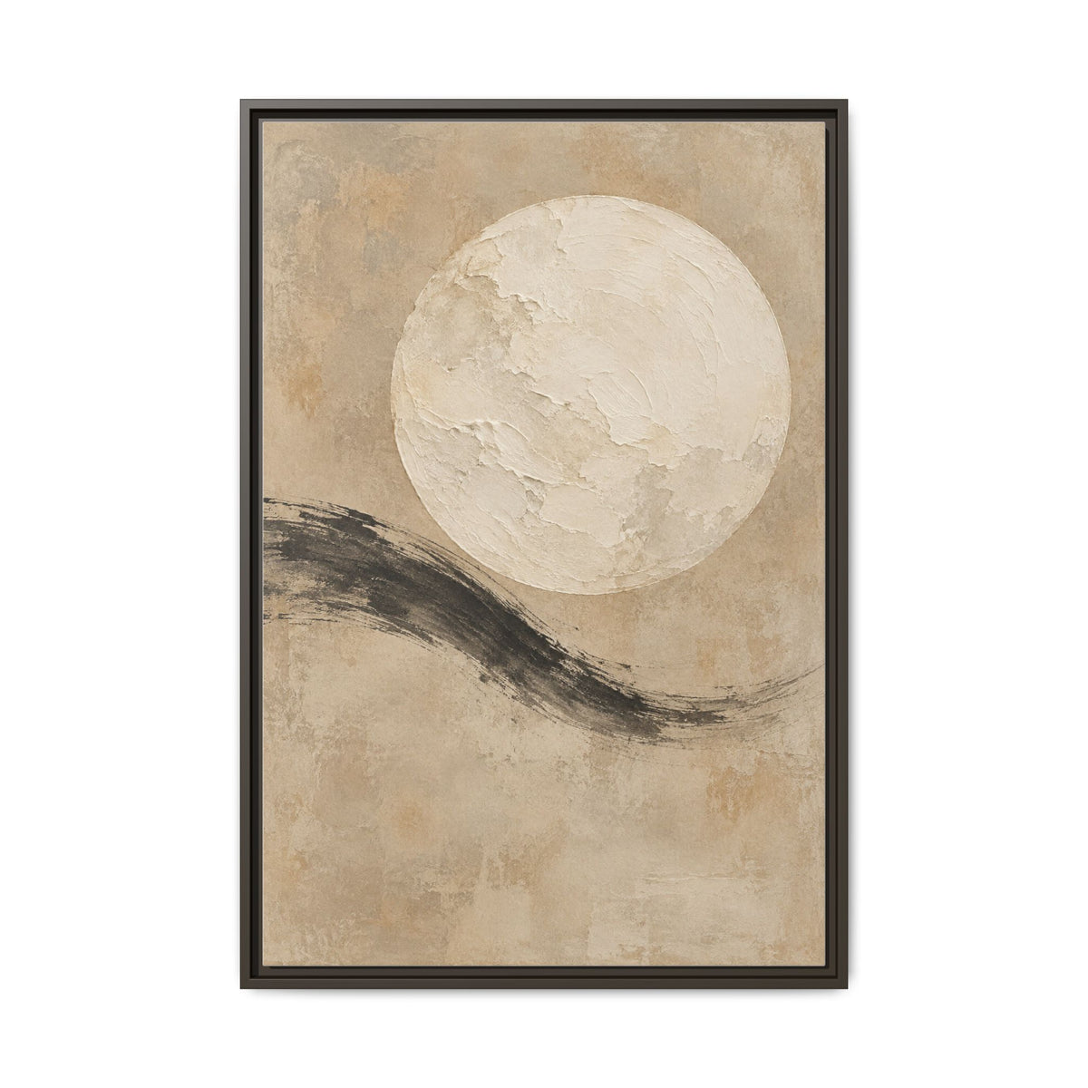 Linen Moon · Framed Canvas